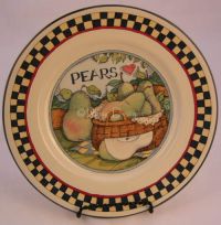 Susan Winget PEARS 9 7/8" Harvest Plate